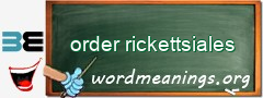 WordMeaning blackboard for order rickettsiales